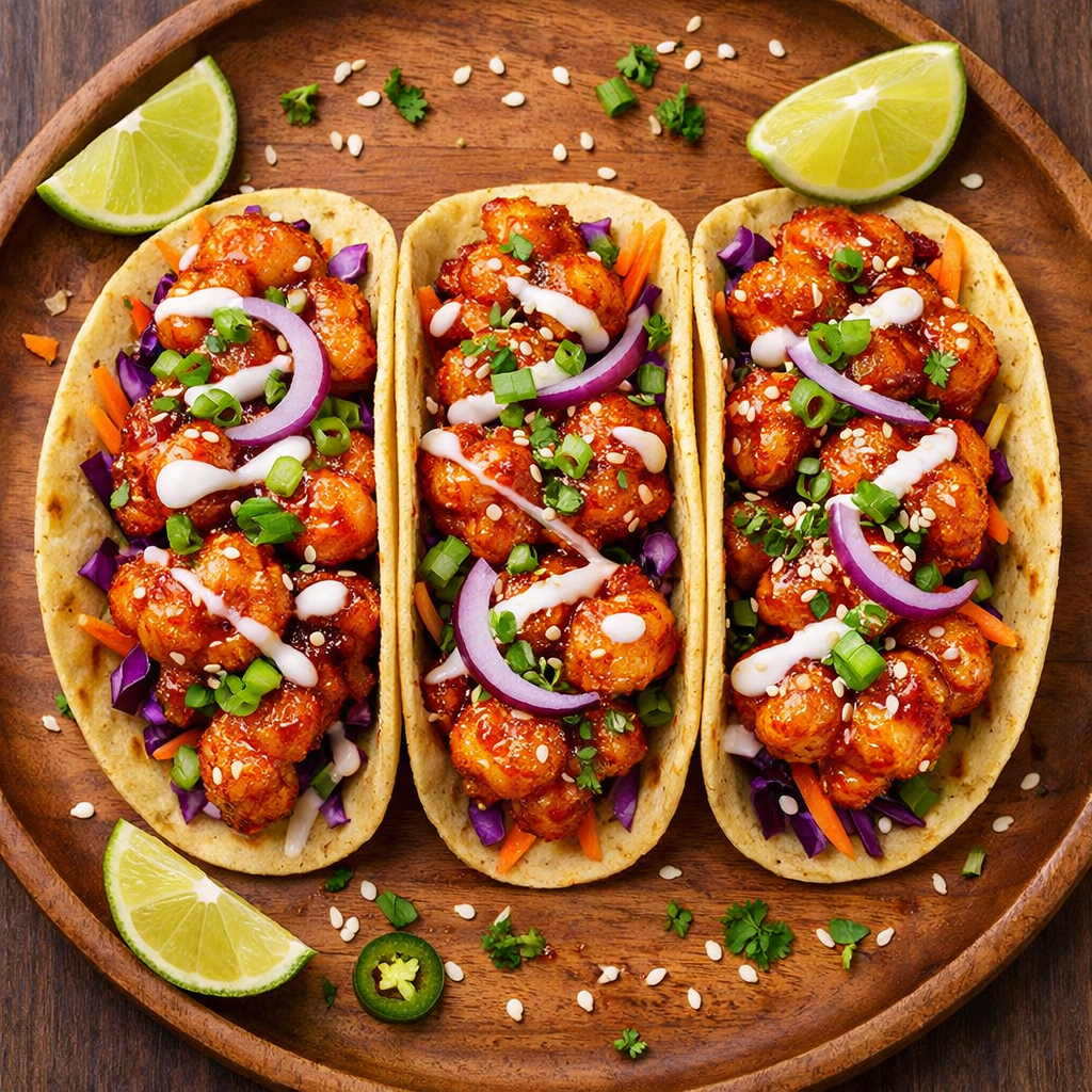 Cauliflower Manchurian Taco
