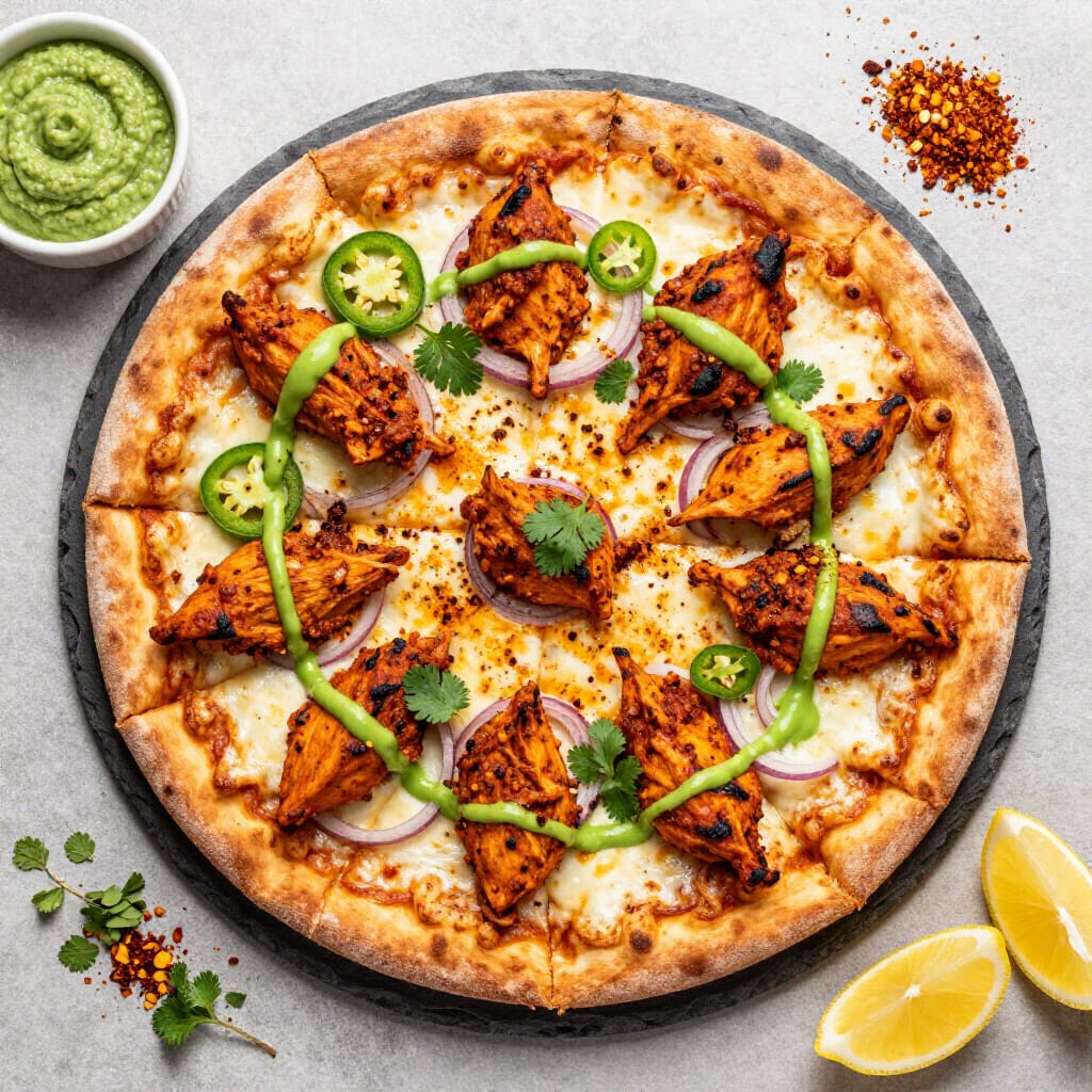 Chatpata Chicken Pizza