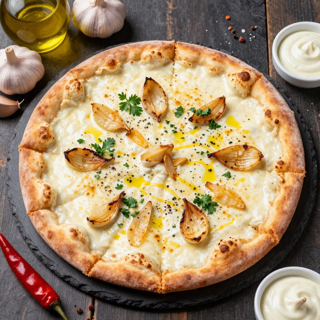 Creamy Garlic Pizza