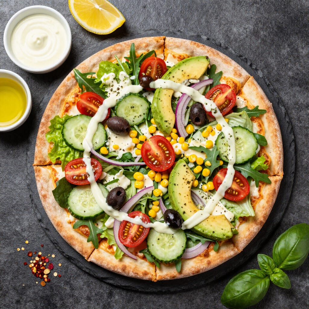 Vegan Salad Pizza