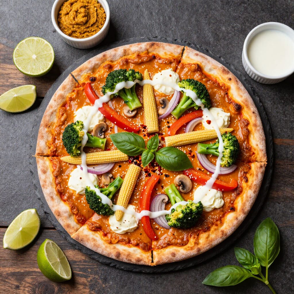 Vegan Thai Curry Pizza