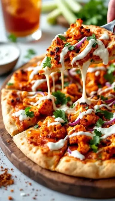 Cauliflower Manchurian Pizza